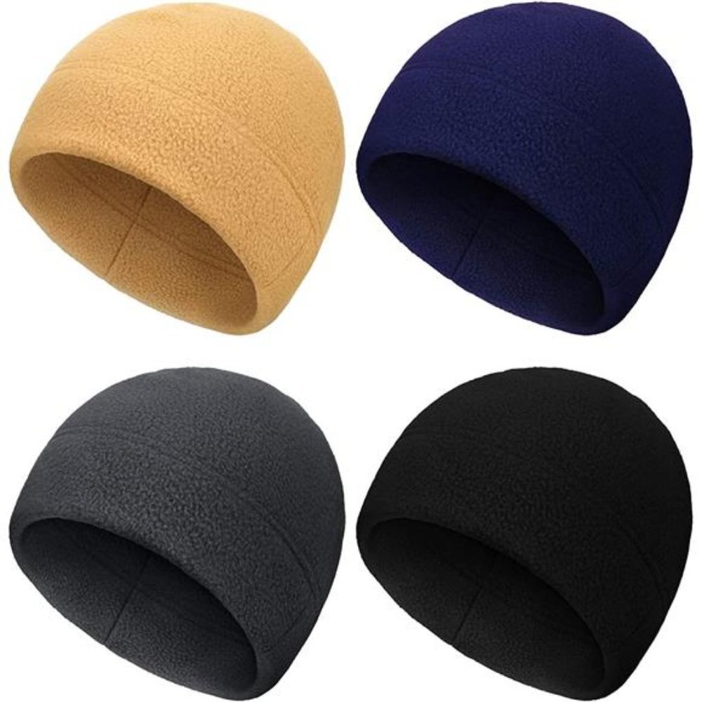 4 Pieces Skull Caps Winter Warm Beanie Hat Unisex